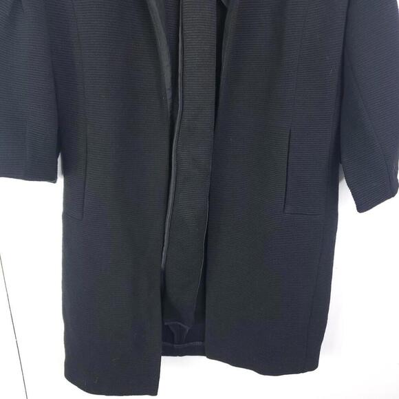 Ann Taylor Jacket Womens M Ribbed Half Sleeve Collarless Open Front Career - Picture 4 of 10